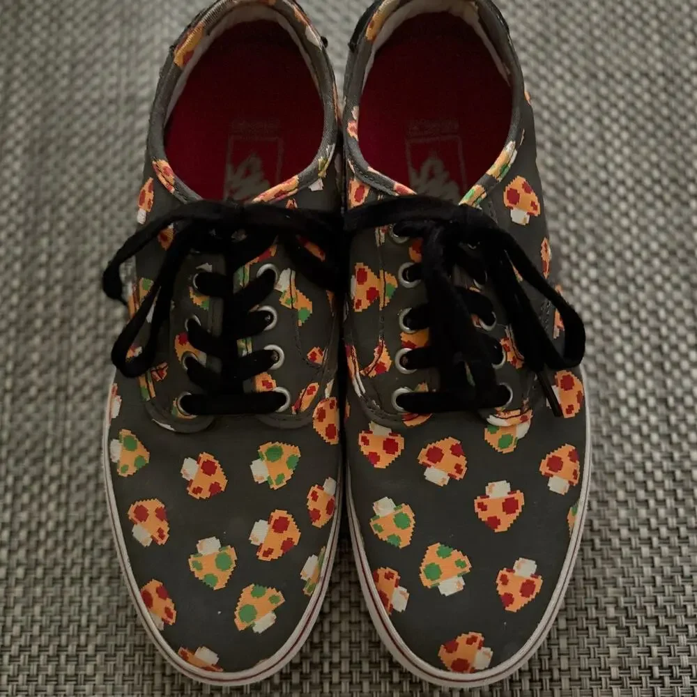 VANS Chima Ferguson Pro x Nintendo Mushrooms Canvas Sneaker 9 M/ 10.5 W Gray